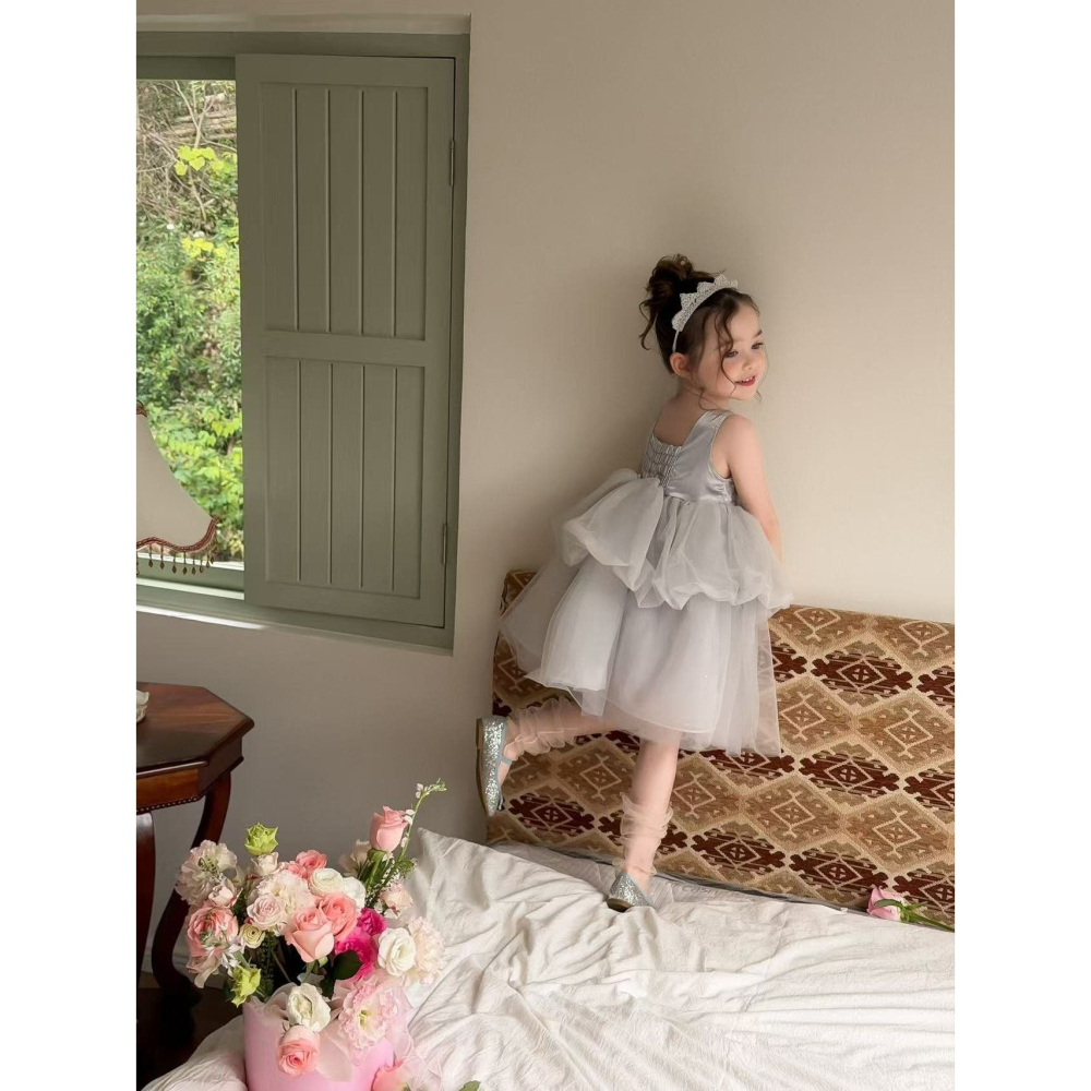 Aiai 洋裝 아이아이 봄)실버가든튤드레스-細節圖9