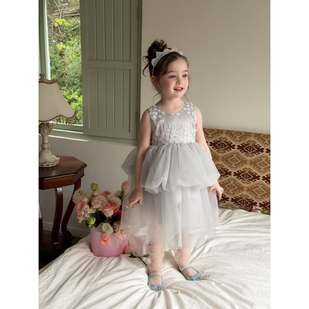 Aiai 洋裝 아이아이 봄)실버가든튤드레스-細節圖10