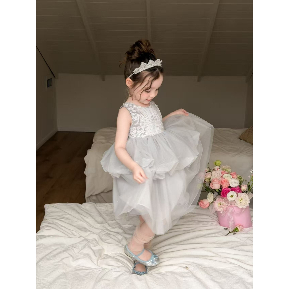 Aiai 洋裝 아이아이 봄)실버가든튤드레스-細節圖11