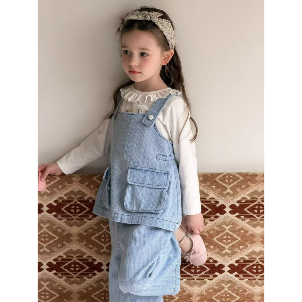 Aiai 上下套裝 아이아이 봄)에밀리포켓데님상하세트-細節圖4