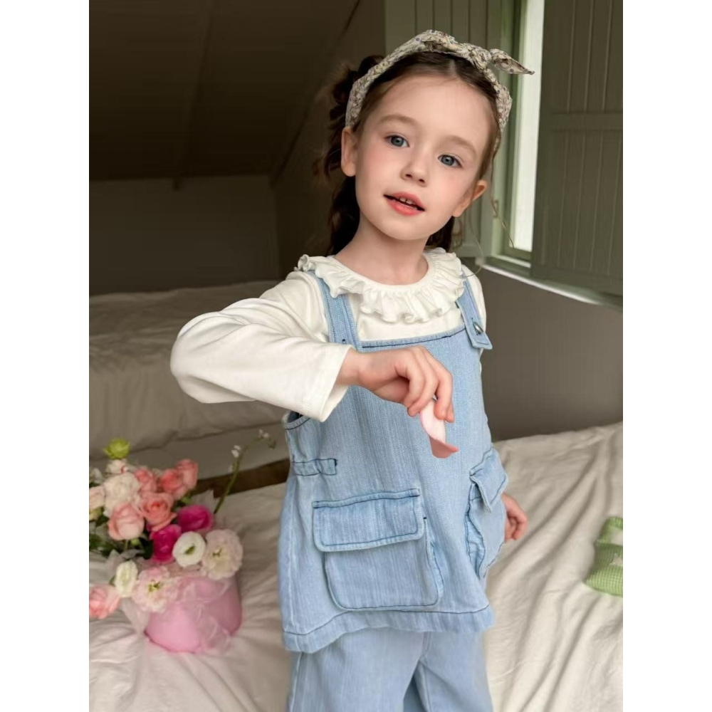 Aiai 上下套裝 아이아이 봄)에밀리포켓데님상하세트-細節圖10