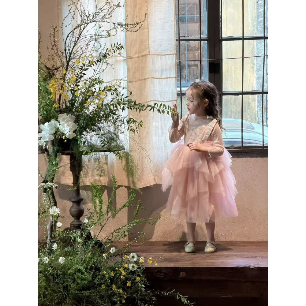 Aiai 洋裝 아이아이 봄)엘라로즈핑크드레스-細節圖2