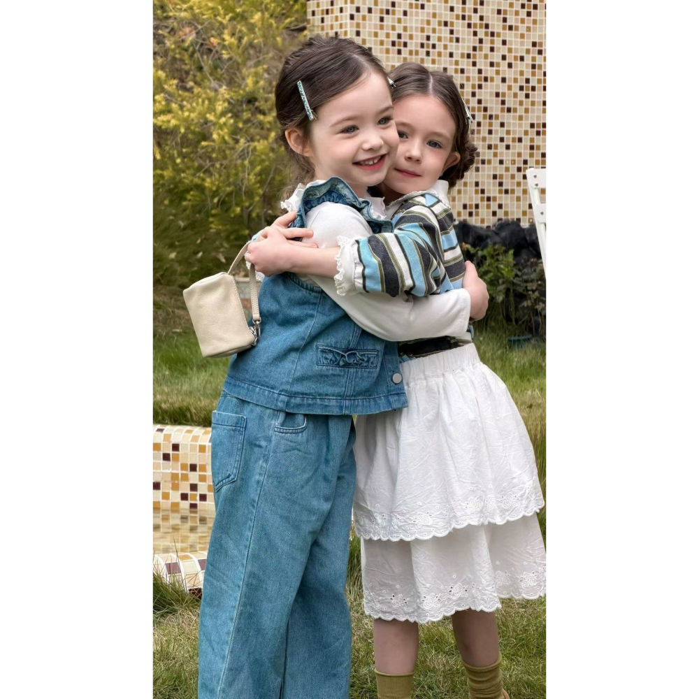 Aiai 上下 套裝 아이아이 봄)와이드프릴데님상하세트-細節圖8