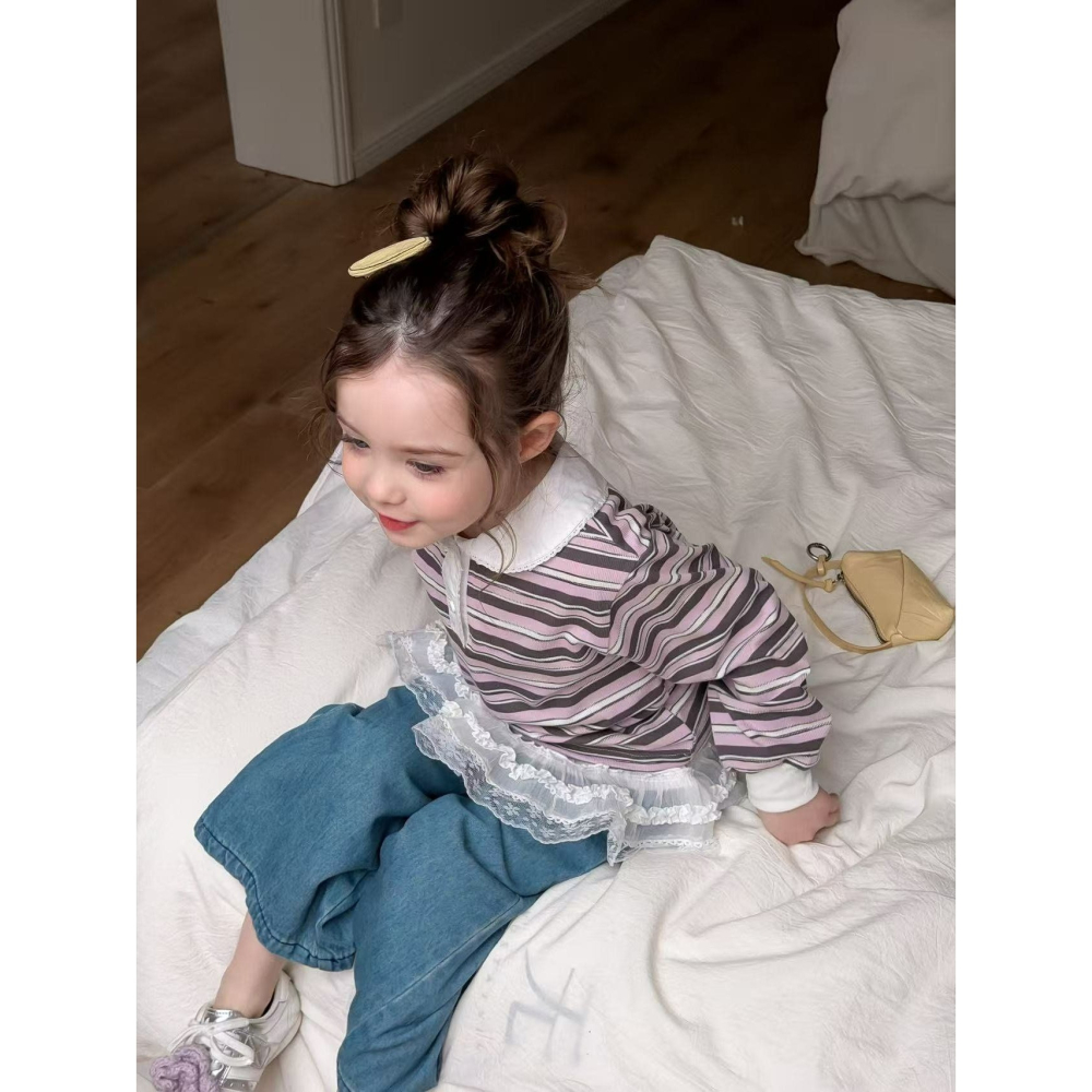 Aiai 上衣 아이아이 봄)체리라인카라티셔츠-細節圖3