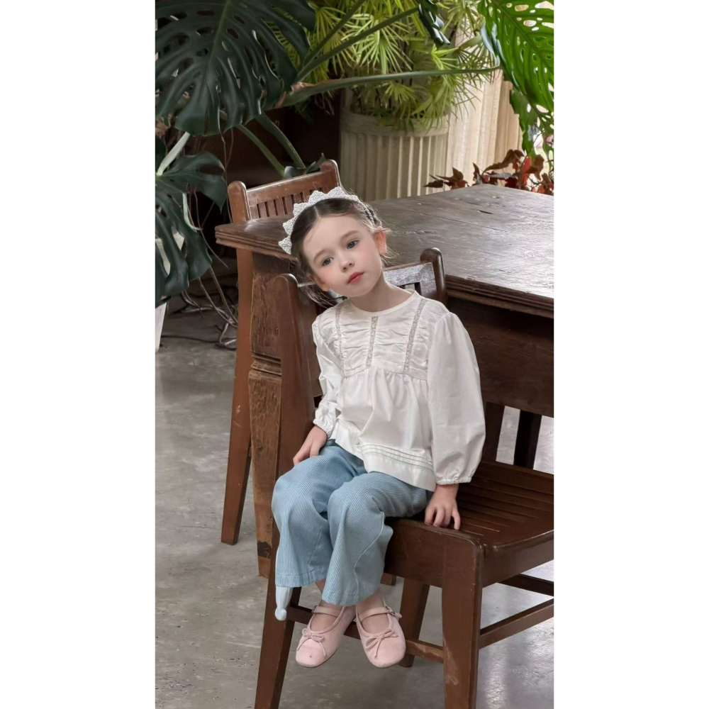 Aiai 上衣 아이아이 봄)화이트버블블라우스-細節圖3