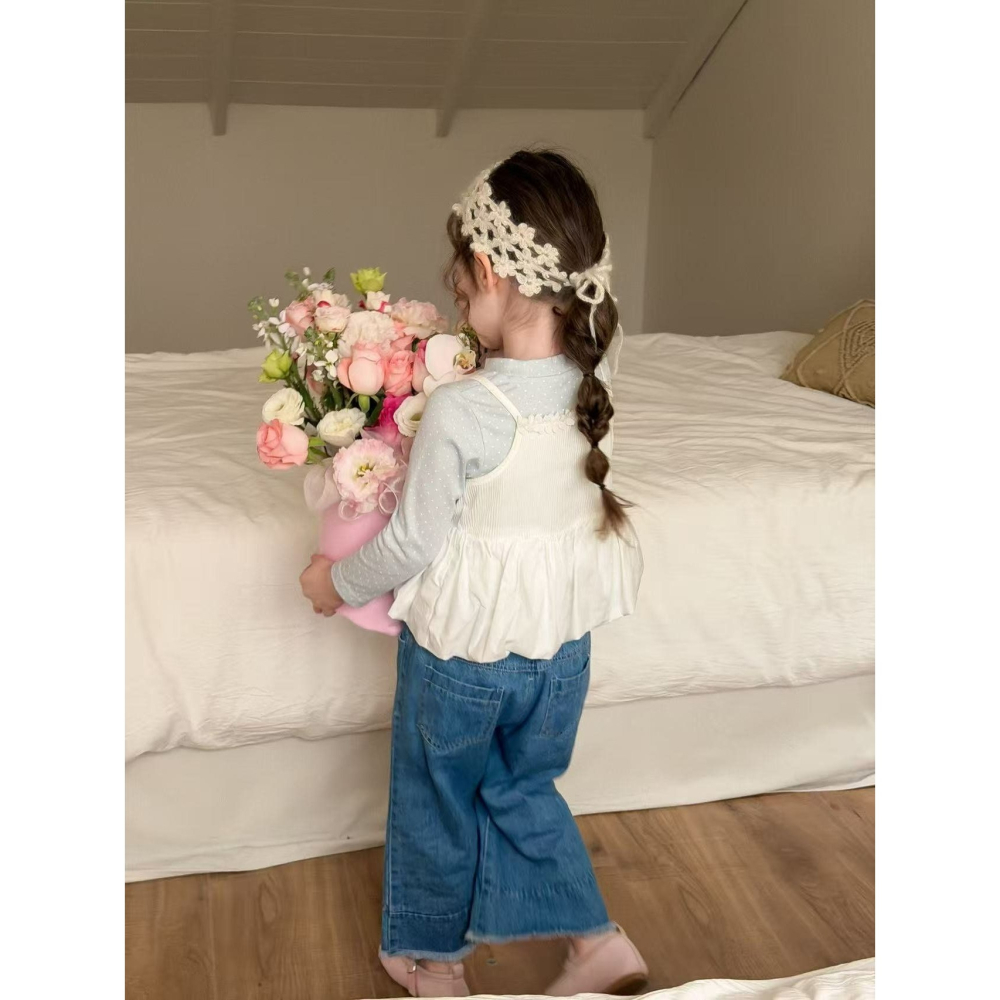 Aiai 上衣 背心 套裝 아이아이 봄)라일락도트이너탑세트-細節圖4