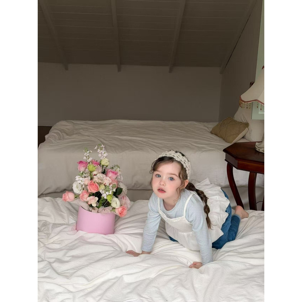 Aiai 上衣 背心 套裝 아이아이 봄)라일락도트이너탑세트-細節圖6