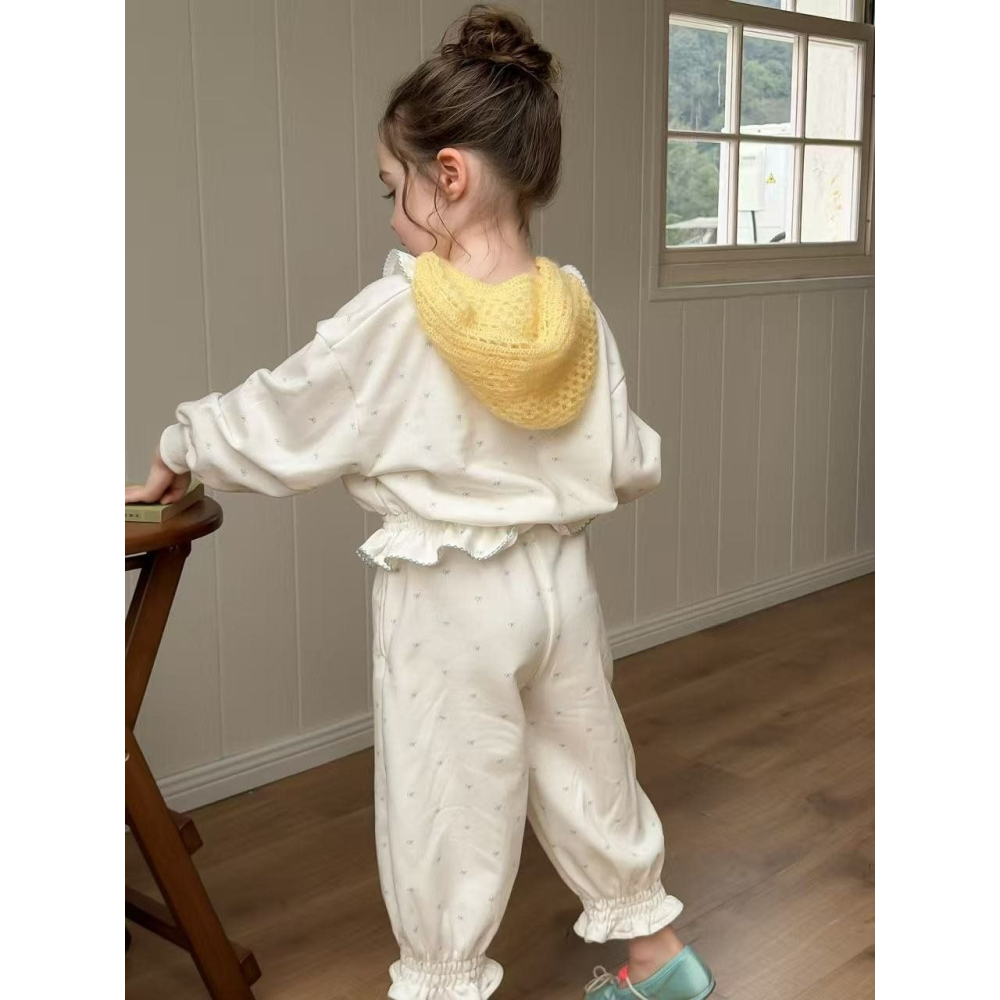 Aiai 上下 套裝 아이아이 봄)레몬리본프릴상하세트-細節圖2