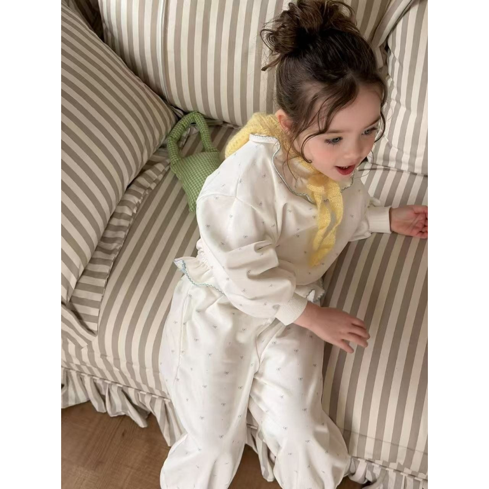 Aiai 上下 套裝 아이아이 봄)레몬리본프릴상하세트-細節圖3