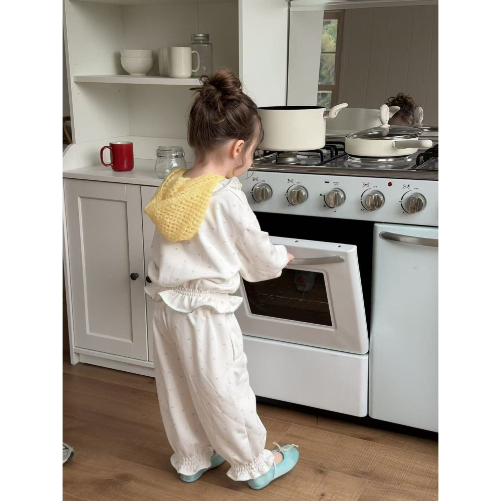 Aiai 上下 套裝 아이아이 봄)레몬리본프릴상하세트-細節圖4