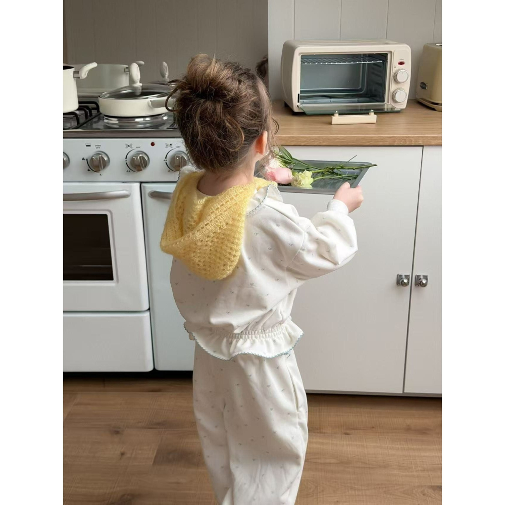 Aiai 上下 套裝 아이아이 봄)레몬리본프릴상하세트-細節圖7