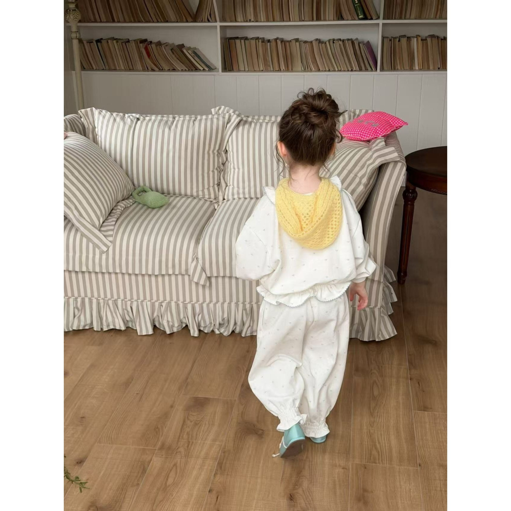 Aiai 上下 套裝 아이아이 봄)레몬리본프릴상하세트-細節圖8