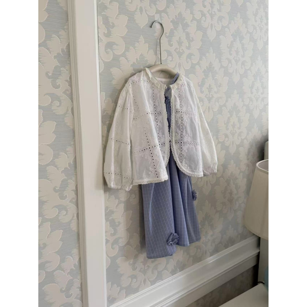 Aiai 開襟衫 아이아이 봄)로망펀칭가디건-細節圖11