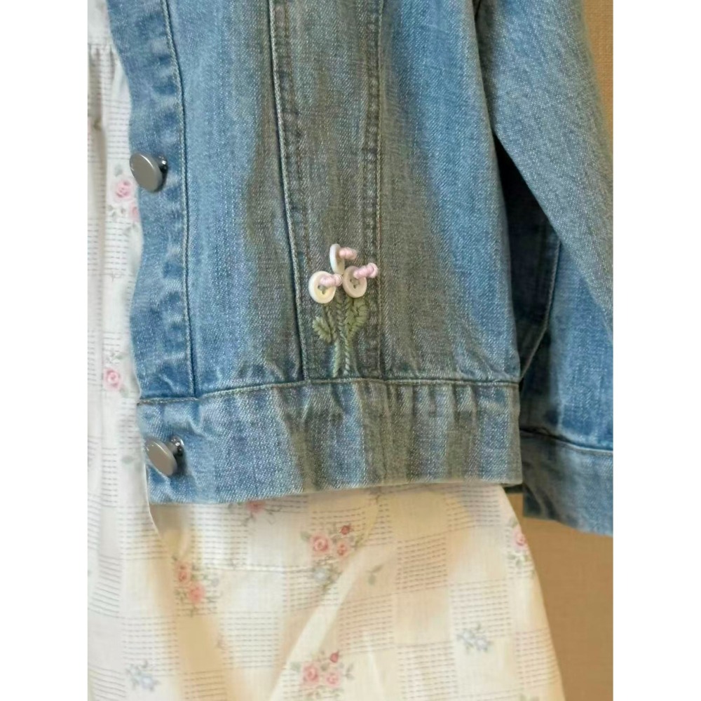 Aiai 外套 아이아이 봄)리틀블루데님자켓-細節圖8