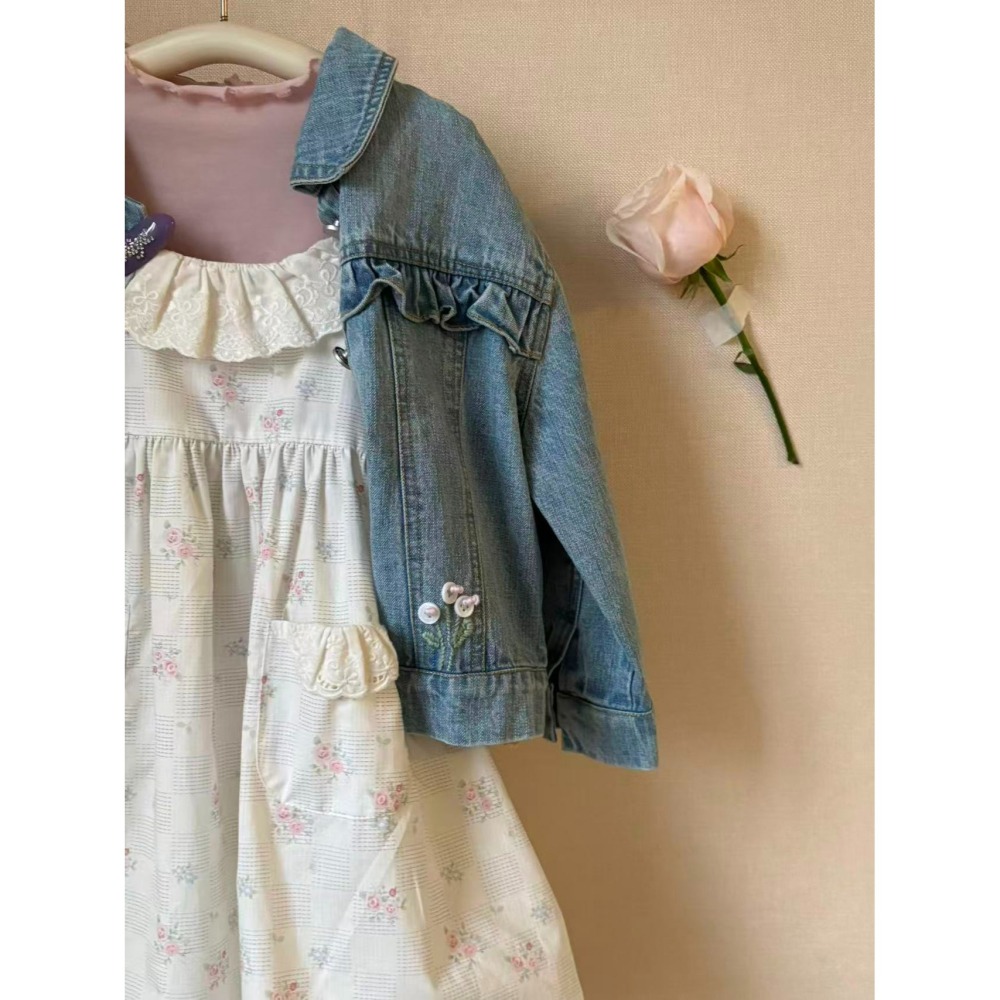 Aiai 外套 아이아이 봄)리틀블루데님자켓-細節圖9