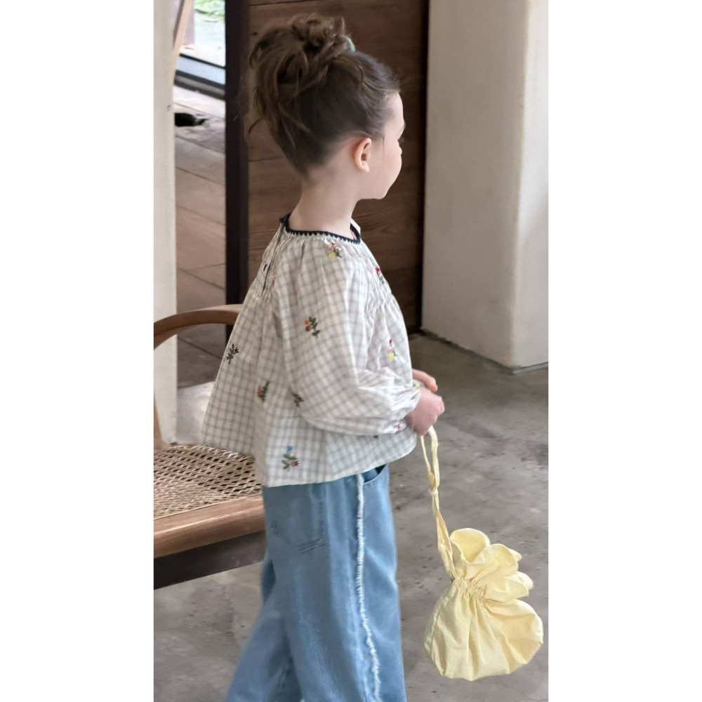 Aiai 上衣 아이아이 봄)메이플자수블라우스-細節圖4