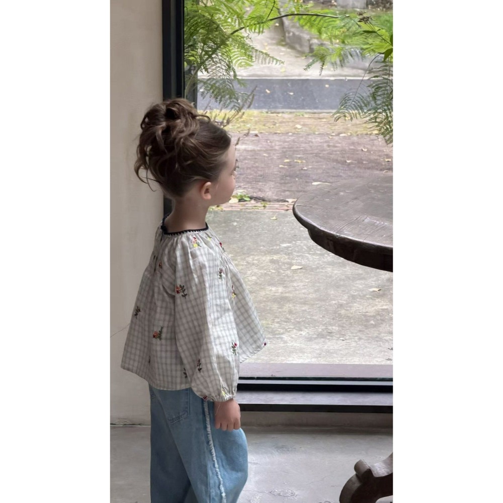 Aiai 上衣 아이아이 봄)메이플자수블라우스-細節圖6