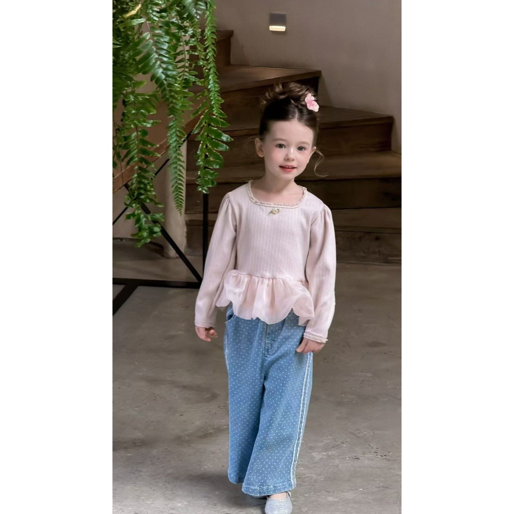 Aiai 上衣 아이아이 봄)베이비샤방로즈티-細節圖8