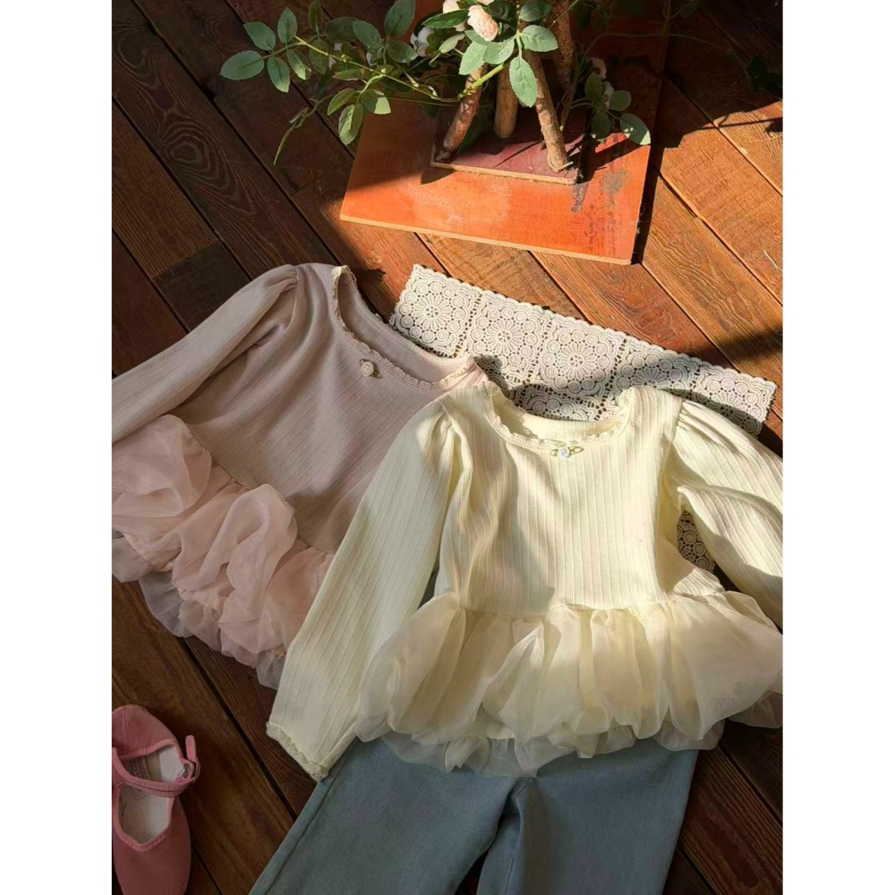 Aiai 上衣 아이아이 봄)베이비샤방로즈티-細節圖9