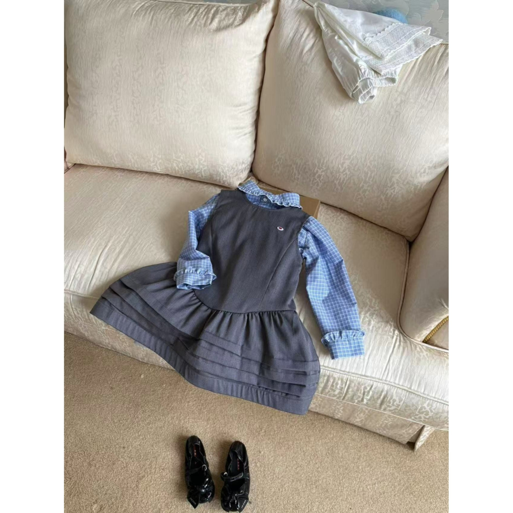 Aiai 上衣 아이아이 봄)블루밍체크블라우스-細節圖8