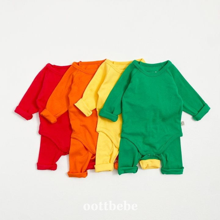 Oottbebe 套裝 包屁衣+內搭褲 오뜨베베 레인보우슈트세트-細節圖8