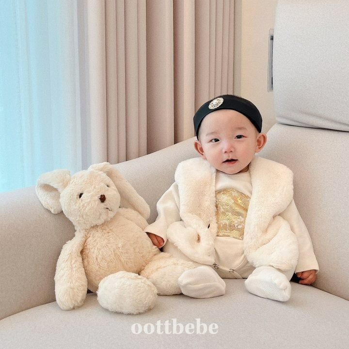 Oottbebe 背心 오뜨베베 한복털조끼-細節圖5