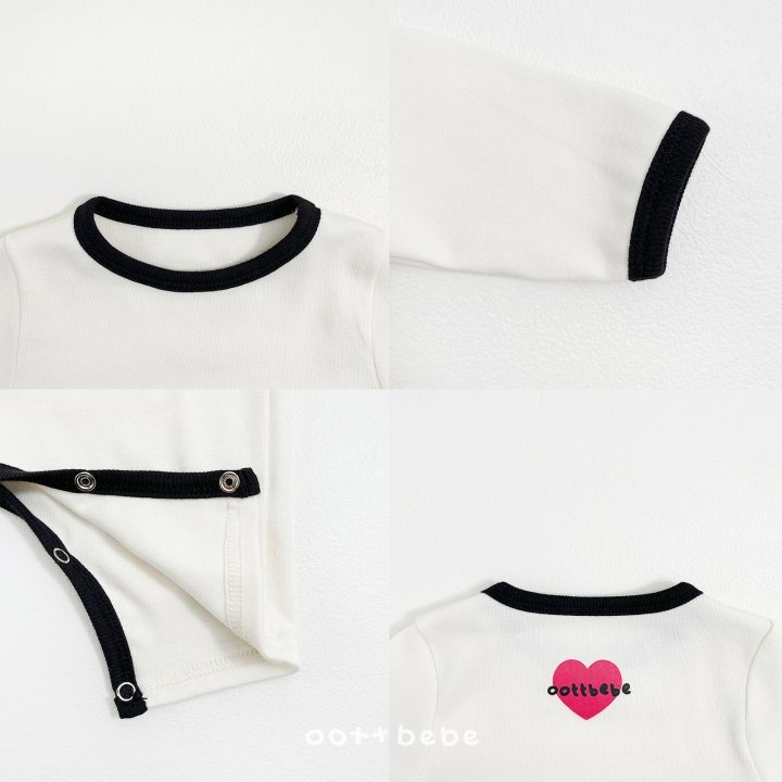 Oottbebe 套裝 包屁衣+帽子 오뜨베베 모달하트전신슈트+토끼보넷세트-細節圖7