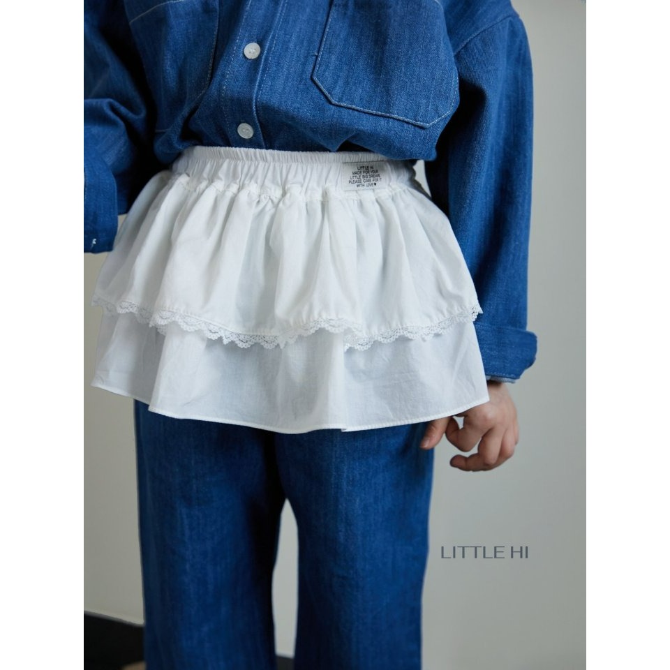 LITTLE HI 圍裙 리틀하이 레이스투티어에이프런-細節圖4