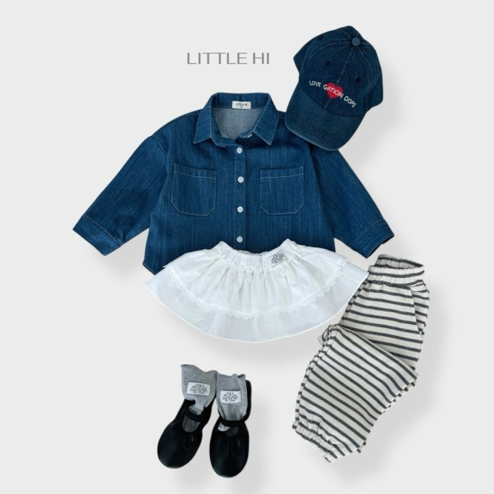 LITTLE HI 圍裙 리틀하이 레이스투티어에이프런-細節圖8