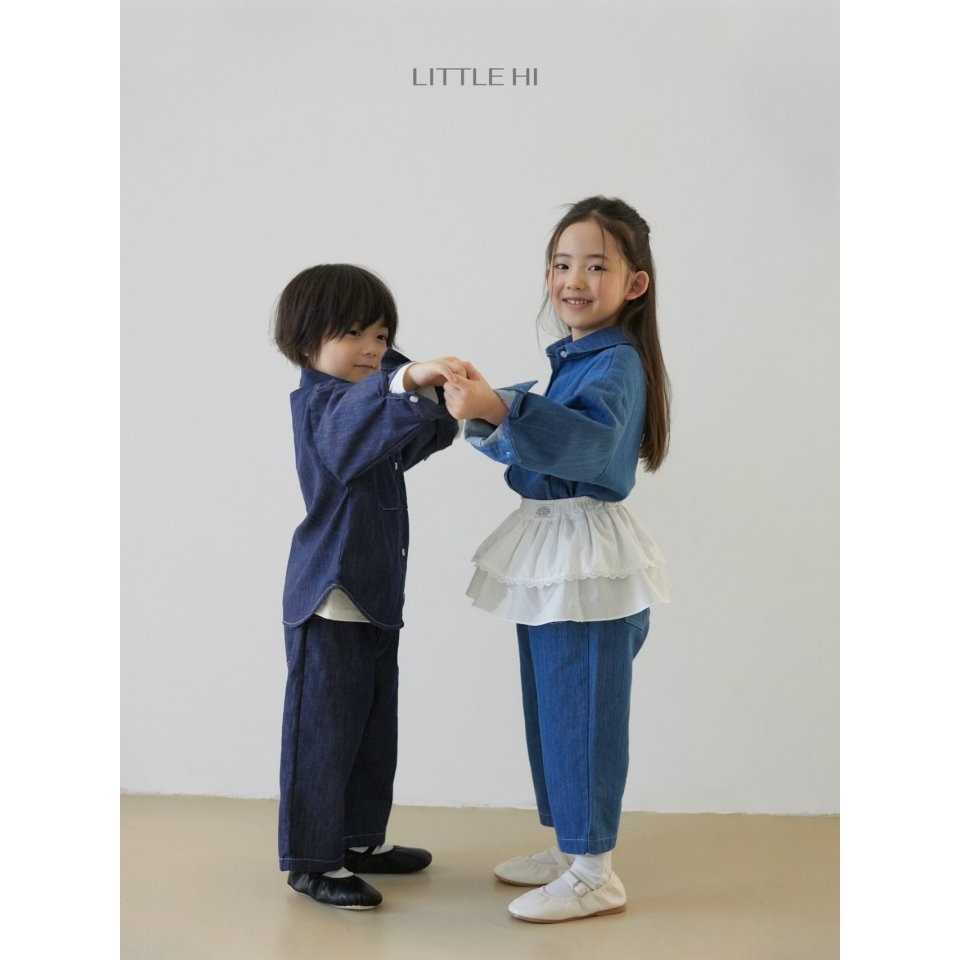 LITTLE HI 褲子 리틀하이 슬랍데님팬츠-細節圖2