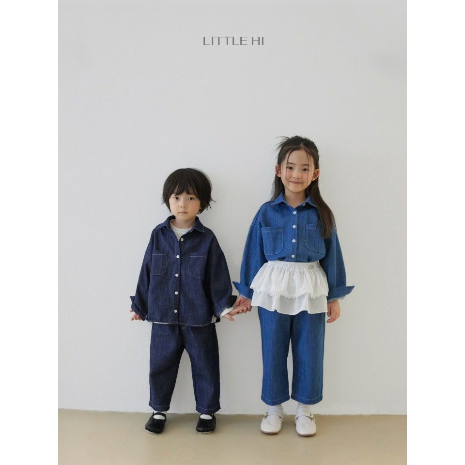 LITTLE HI 褲子 리틀하이 슬랍데님팬츠-細節圖3