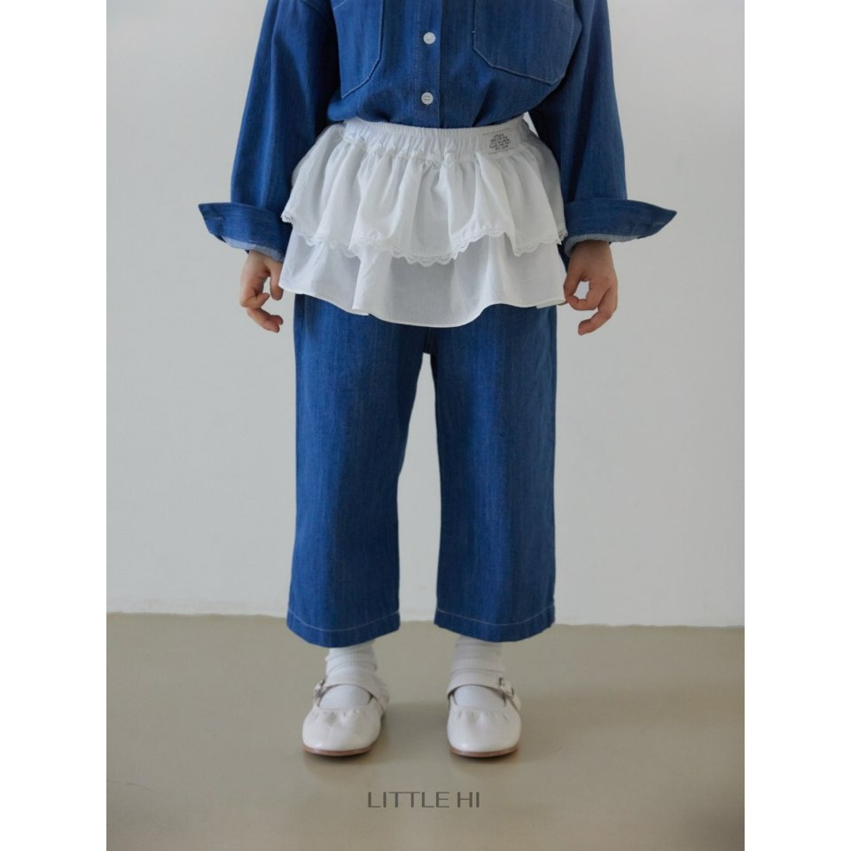 LITTLE HI 褲子 리틀하이 슬랍데님팬츠-細節圖5