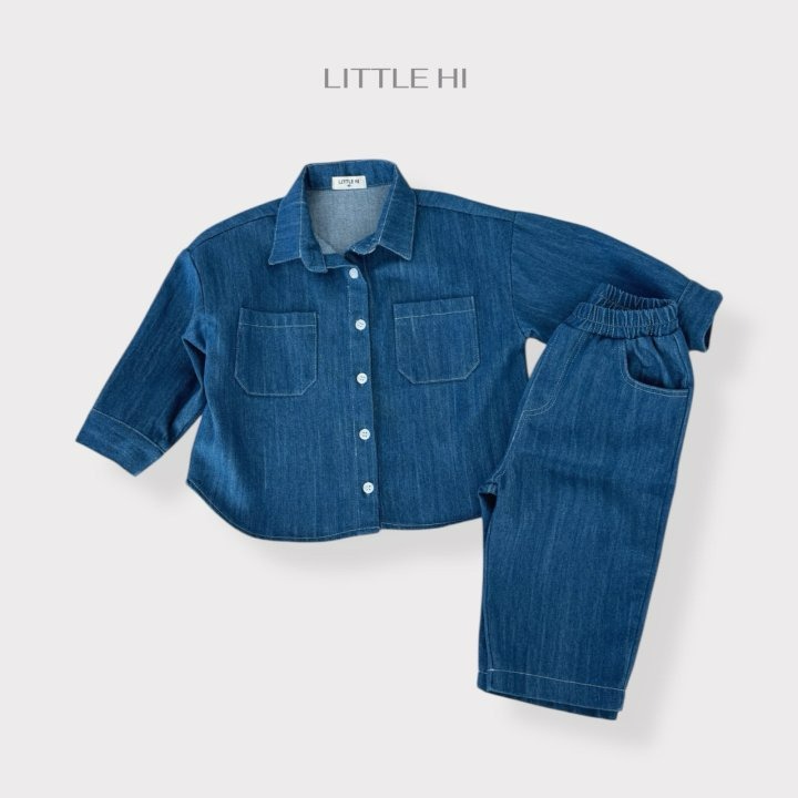 LITTLE HI 褲子 리틀하이 슬랍데님팬츠-細節圖10