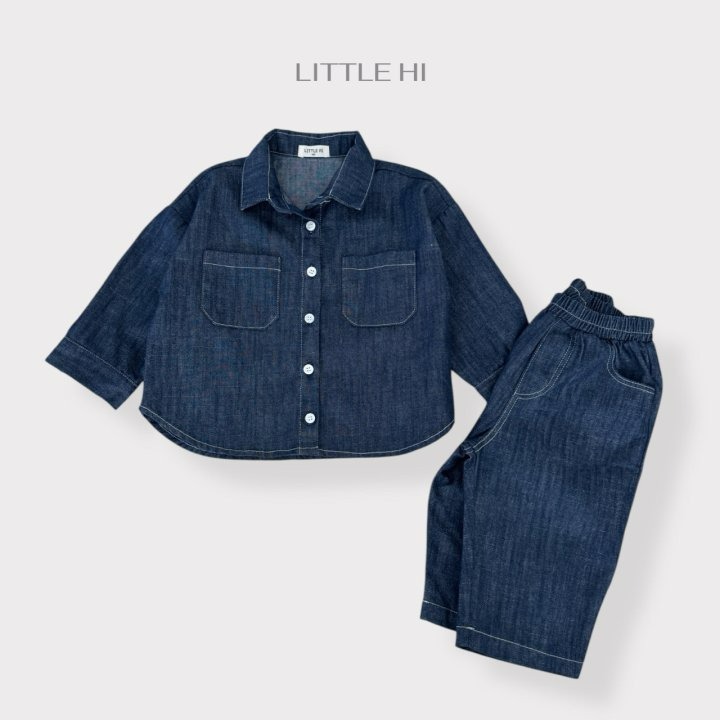 LITTLE HI 褲子 리틀하이 슬랍데님팬츠-細節圖11