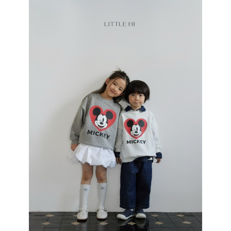 LITTLE HI 上衣 리틀하이 하트미키맨투맨-細節圖2