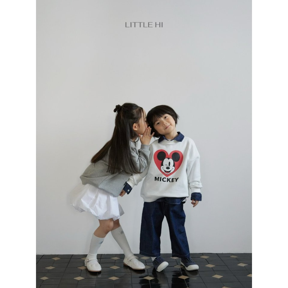 LITTLE HI 上衣 리틀하이 하트미키맨투맨-細節圖3