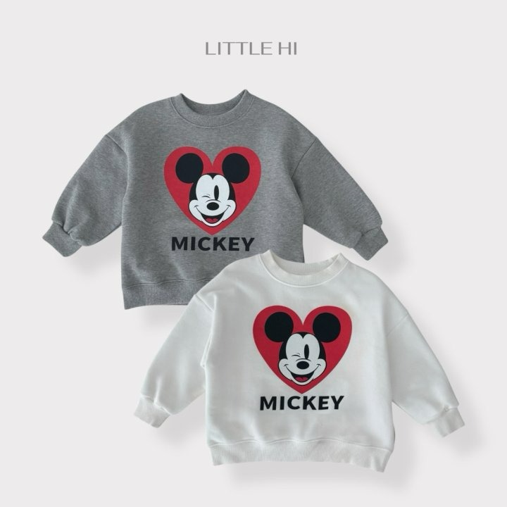 LITTLE HI 上衣 리틀하이 하트미키맨투맨-細節圖7