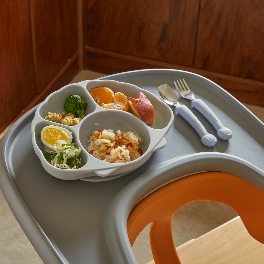 韓國製 扇貝吸盤餐盤(含蓋) 副食品-細節圖2