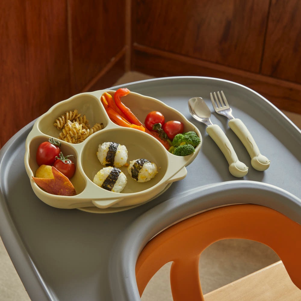 韓國製 扇貝吸盤餐盤(含蓋) 副食品-細節圖3