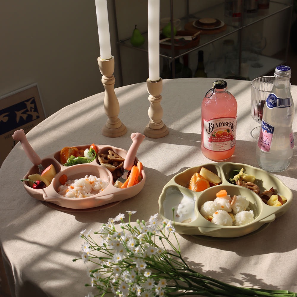 韓國製 扇貝吸盤餐盤(含蓋) 副食品-細節圖4