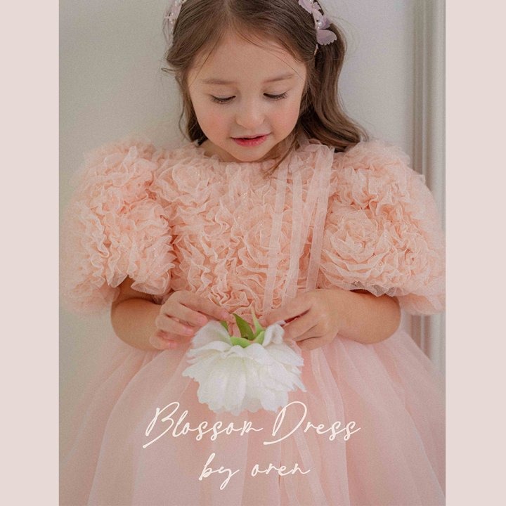 Oren 洋裝 오렌 블러썸로즈원피스키즈-細節圖2