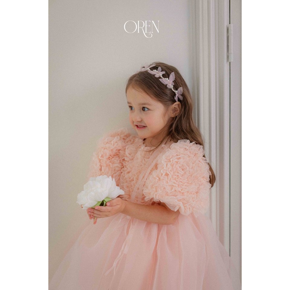 Oren 洋裝 오렌 블러썸로즈원피스키즈-細節圖3