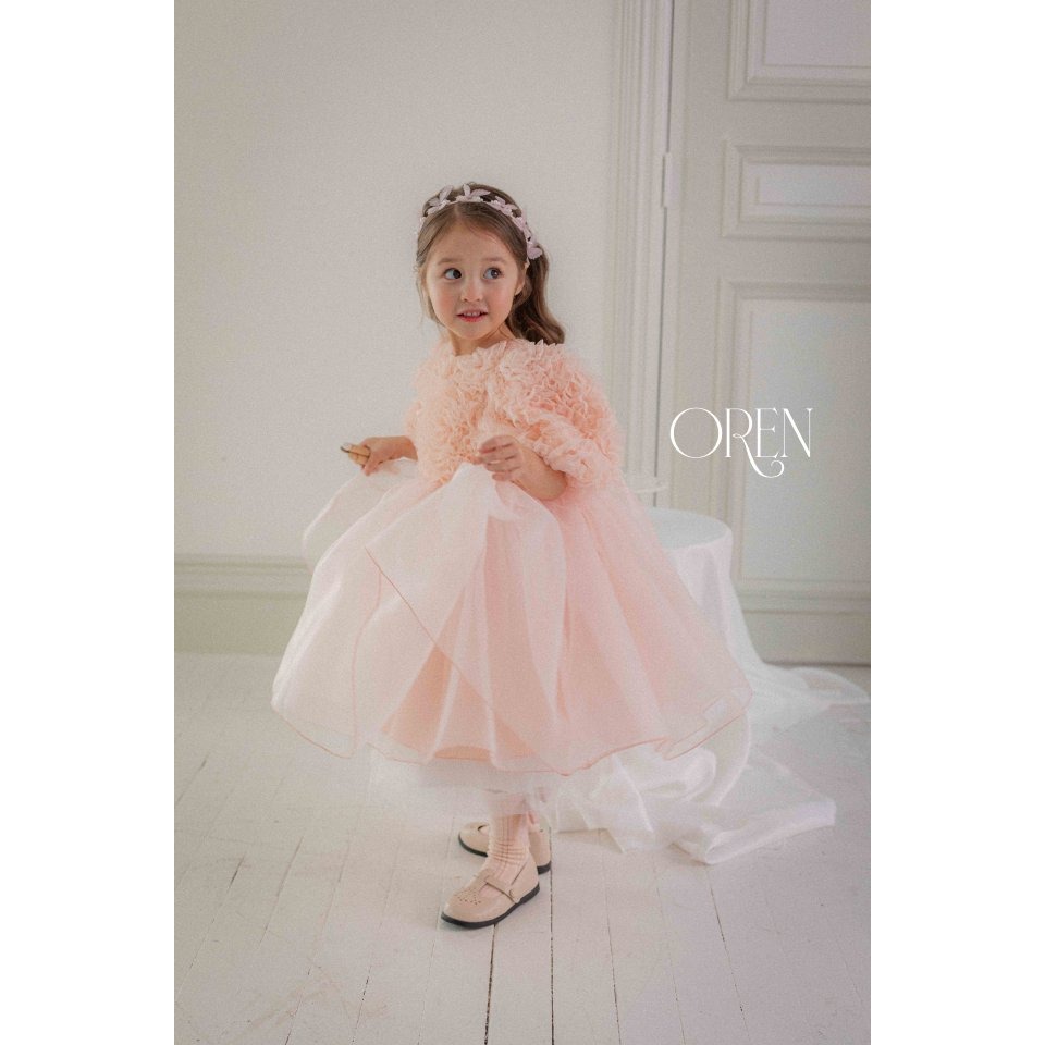 Oren 洋裝 오렌 블러썸로즈원피스키즈-規格圖8