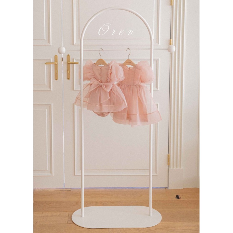 Oren 洋裝 오렌 세레나핀턱오간자원피스키즈-細節圖5