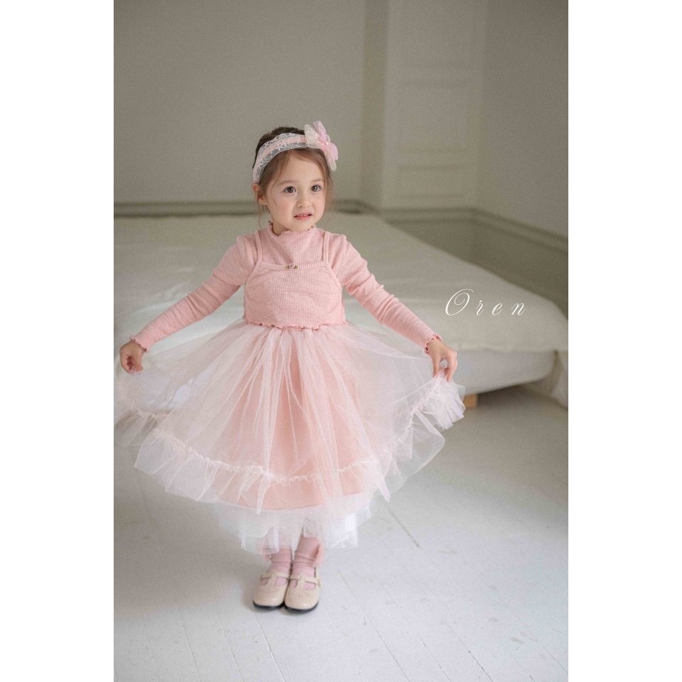 Oren 洋裝 오렌 세리엘골지튜튜원피스키즈-細節圖2