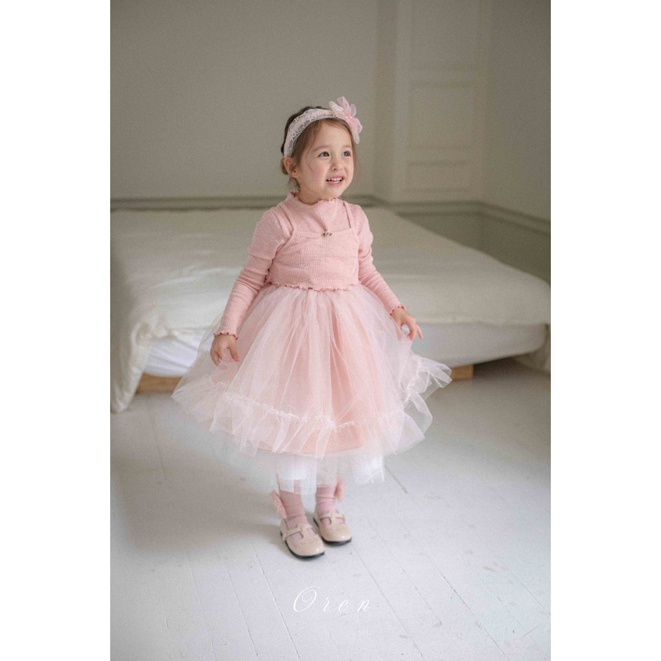 Oren 洋裝 오렌 세리엘골지튜튜원피스키즈-細節圖4