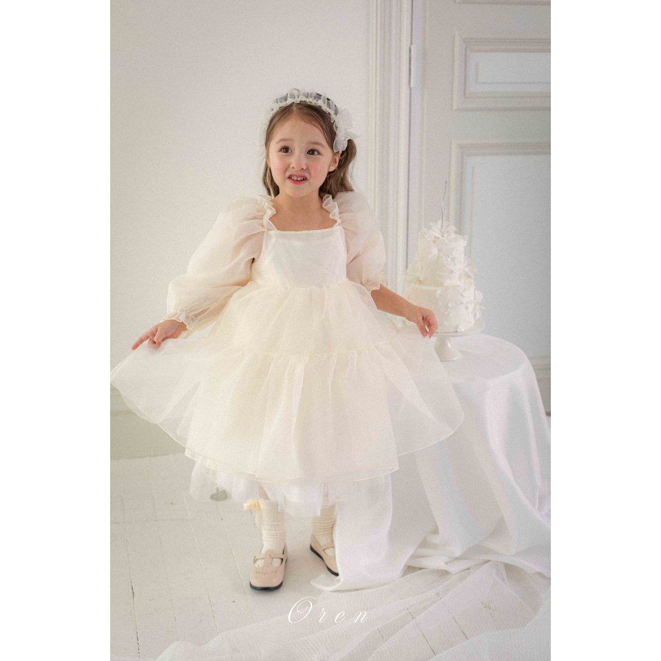 Oren 洋裝 오렌 세린느오간자원피스키즈-細節圖3