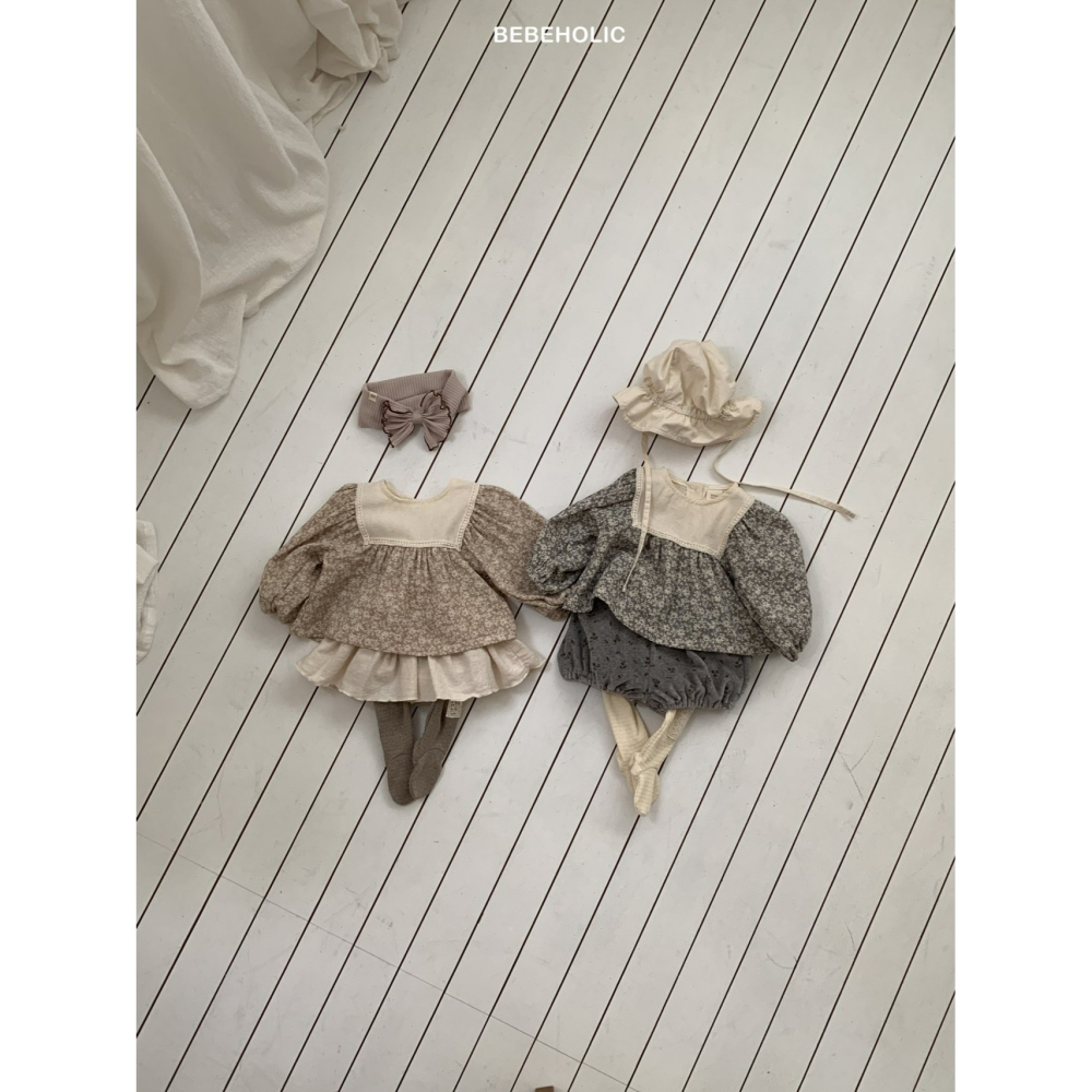 Bebeholic 上衣 베베홀릭 안개브라운스-細節圖4