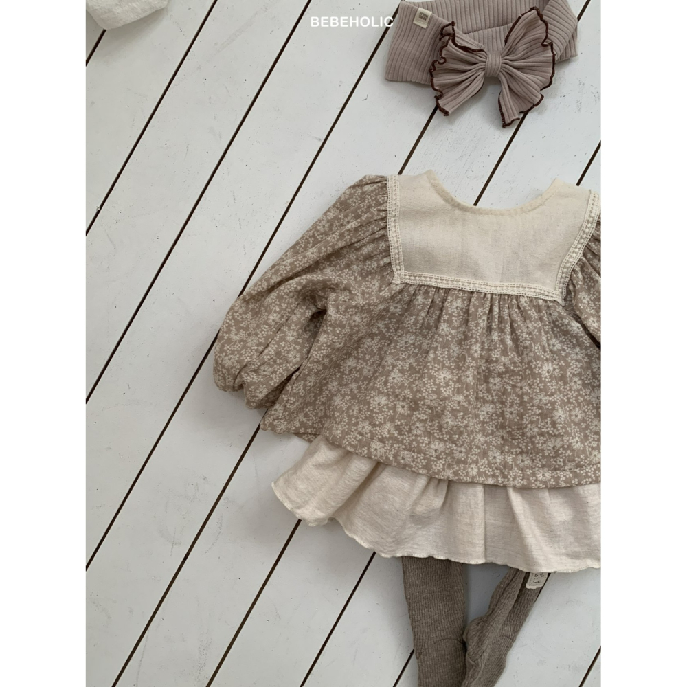Bebeholic 上衣 베베홀릭 안개브라운스-細節圖7