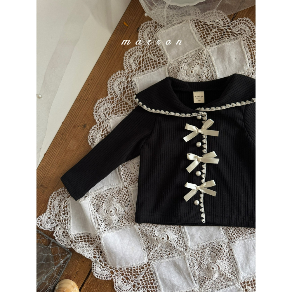 Marron 開襟衫 마론 세라리본가디건-細節圖6